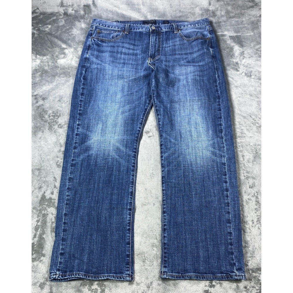 Lucky Brand 181 Relaxed Straight‎ Jeans Men 38x30 Blue Dark Wash Whiskers Denim